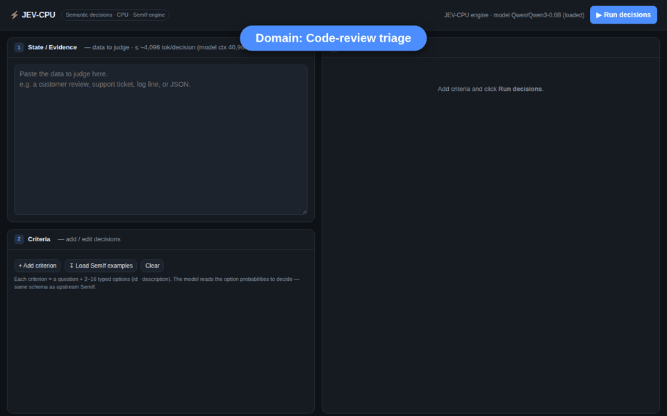 Code-review triage demo