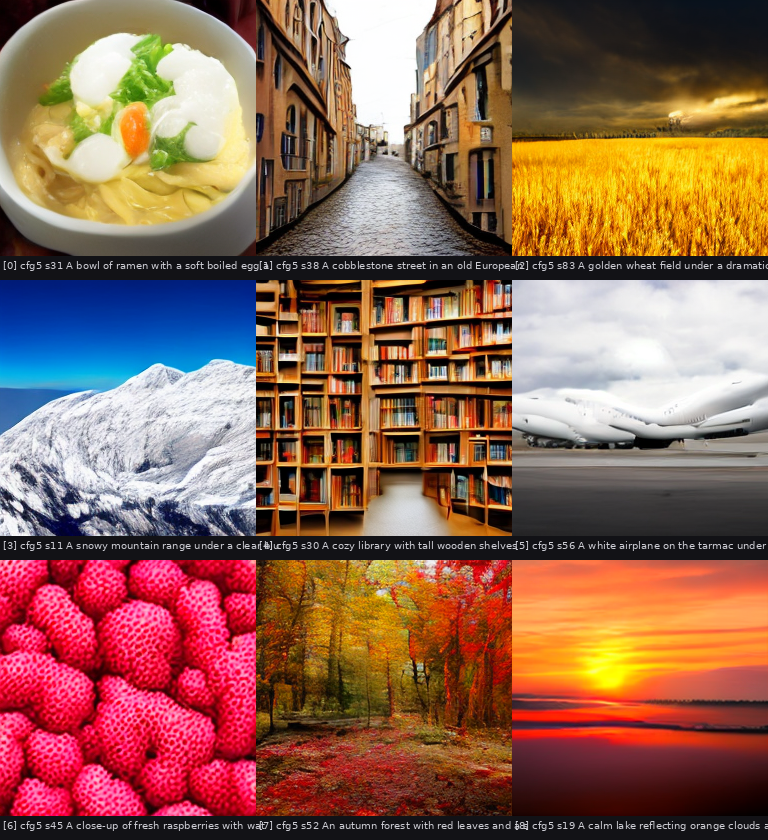 Nine 256px images generated by PixelModel v5