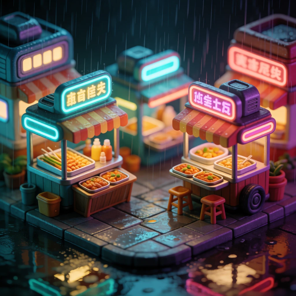 Synthetic stylized 3D source